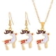 thumbnail image 2 of Conjunto de collar y pendientes navideños para mujer. Conjunto de joyería navideña. Alce, 2 of 9