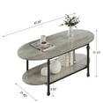thumbnail image 5 of Tuekys 47 Inch 2-Tier Coffee Table for Home Office Decor, Gray, 5 of 7