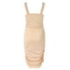 thumbnail image 3 of Gibobby Vestido sexy para fiesta Vestidos ajustados Mini vestido Sexy con cuello en V Ahueca hacia fuera el bolso Cadera plisada Manga larga(Beige,G), 3 of 5