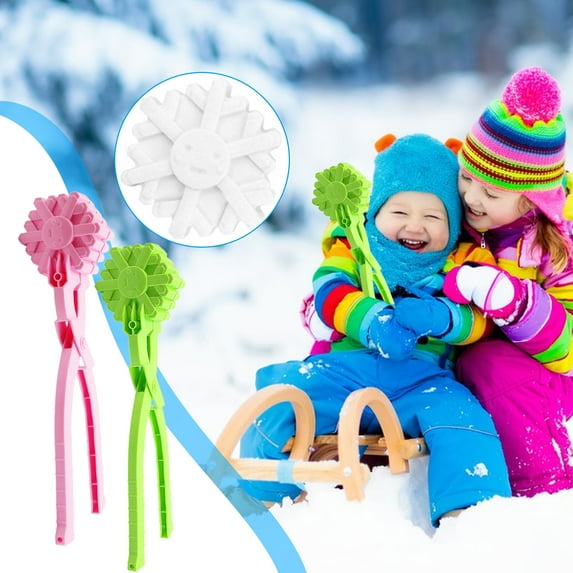 AURORA TRADE Snowball Clip Labor-saving Anti-deform Portable Cute Snow Flower Shape Snowball Making Tool for Gifts