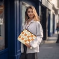 thumbnail image 6 of FORMRS 13-13.3 inch Laptop Sleeve Case Soft Carrying Quilted Computer Bag Cover, Orange Checkered Pattern, 6 of 7