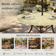 thumbnail image 6 of Round Outdoor Tablecloth with Umbrella Hole and Zipper, Botanical Rose Tablecloth with Elastic Waterproof, Vintage Yellow Floral Leaf Summer Farmhouse Patio Table Covers for 55" - 60" Pool Tables, 6 of 9