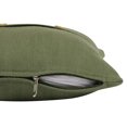 thumbnail image 3 of Ox Bay Theo 20" x 20" Forest Green Buttoned Cotton Adult Decorative Throw Pillow Cover, 3 of 10