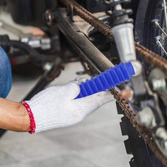 DEEPCRAFF Fork Boot 1 Pair Blue Rubber for Dirt Bike Fork 8.5x2x1.5in