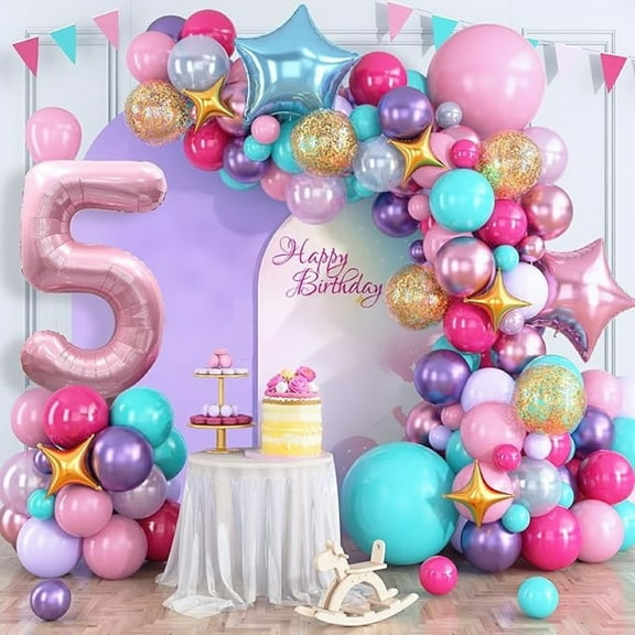 40-inch Pink Number 5 Balloon for Babay Shower,Wedding,Birthday,Party Decorations