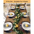 thumbnail image 4 of 15 Inch Round Placemats Set of 4, Orange Pumpkin Fall Non Slip Heat Insulation PP Table Mats, Thanksgiving Eucalyptus Leaf Autumn Washable Place Mats for Kitchen Dining Party Table Decor, 4 of 7