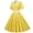 Yellow, variant on GDREDA Elegant Women's Casual Swing Dress Short Sleeve A Line Tea Party Attire Black,M