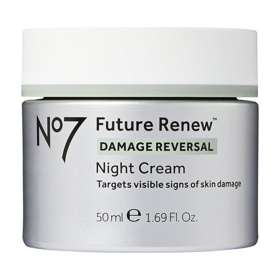 No7 Future Renew Damage Reversal Night Cream Face Moisturizer with Pepticology™ Peptides, All Skin Types, 1.69 oz