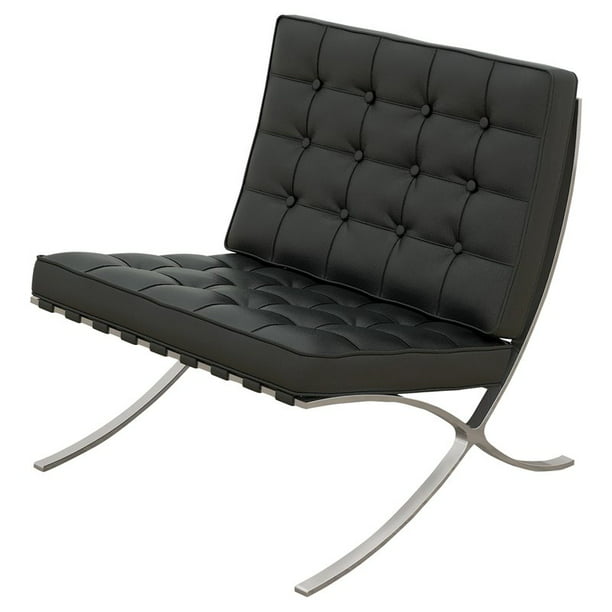 Cro Decor 30 Genuine Leather Barcelona, Black Leather Barcelona Chair