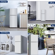 GGTB 4.8 Cu.ft 2-Door Refrigerator with Freezer, Adjustable Thermostat, Compact Fridge for Apartment Office Kitchen, Silver