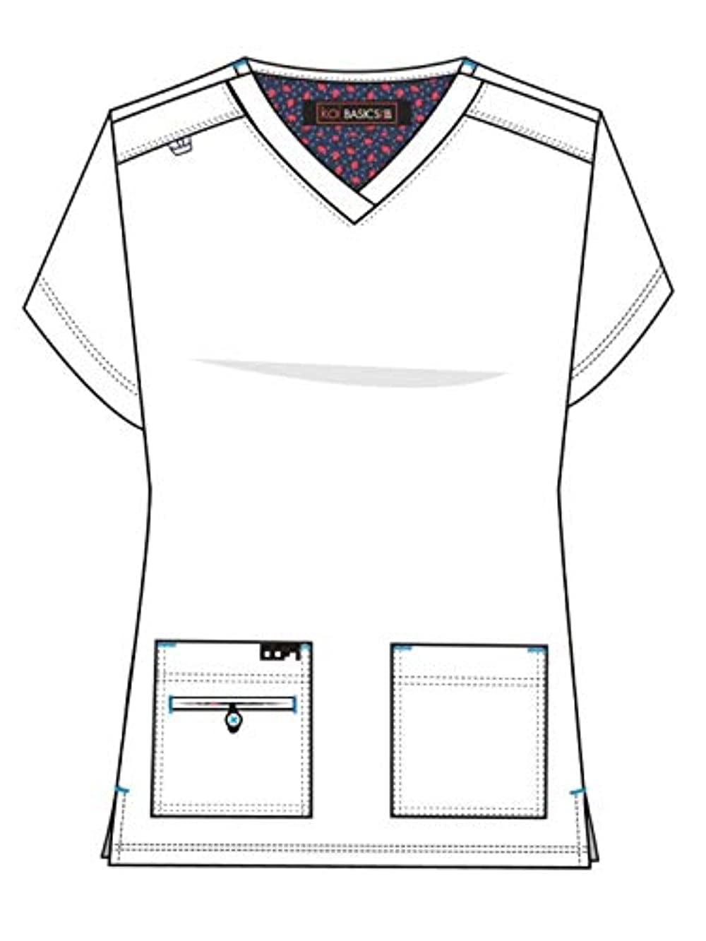 KOI Basics 373 Becca - camisa médica para mujer