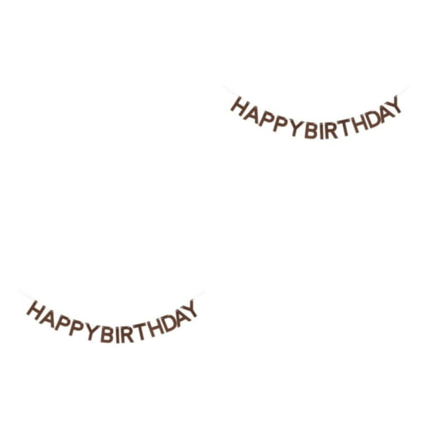 Ounissouiy 2 piezas de bandera con letras de cumpleaños creativas: agrega un toque festivo a la decoración de fiestas Patrón de cuerda larga Type1 NO1