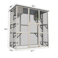 thumbnail image 3 of 70.9" Outdoor Catio, Large Cat Enclosure with Weatherproof Asphalt Roof, 6 Platforms & 2 Napping Boxes, Solid Wood Kennel Playpen for Patio, Multi-Level Cage for Cats/Kittens, Gray, 3 of 8