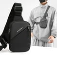 thumbnail image 1 of Xihbxyly Bolso Bandolera de Moda, Gran Capacidad, Diseño de Nailon Resistente a Salpicaduras, Correa Ajustable para Mayor Comodidad, Accesorio de Viaje Versátil, para Actividades Al Aire Libre, Negro, 1 of 7