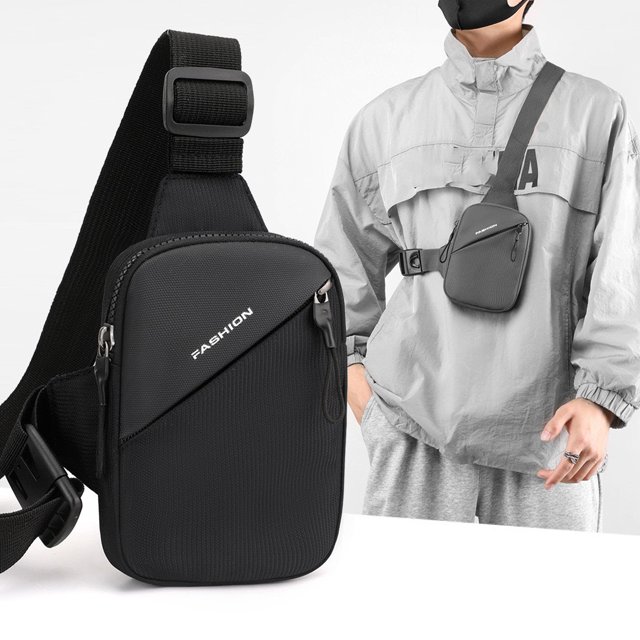 Xihbxyly Bolso Bandolera de Moda, Gran Capacidad, Diseño de Nailon Resistente a Salpicaduras, Correa Ajustable para Mayor Comodidad, Accesorio de Viaje Versátil, para Actividades Al Aire Libre, Negro