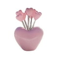thumbnail image 2 of Juego de Tenedores de frutas Macarena de acero inoxidable para pasteles Rosa, 2 of 8