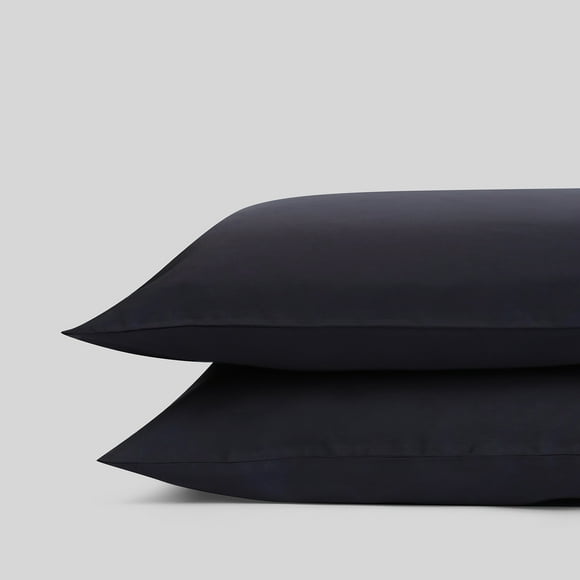 Fabdreams Taie d'Oreiller en Percale Certifiée GOTS 100 % Coton Biologique Format Queen / Standard/ 300 Fils au Pouce/ Fraîche, Nette et Respirante/ Fini de Luxe/ 20x30 Pouces/ Durable / Gris Foncé