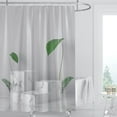 thumbnail image 1 of 3D Digital Printed Shower Curtain Thickened Waterproof Bathroom Curtain Curtain Leaf Series Toilet Partition Curtain 1.2M * 1.8M, 1 of 1