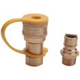 thumbnail image 1 of 1/2 Inch Solid Brass Gas Propane Quick Connect Disconnect Fitting Connector Adapter, 1 of 5
