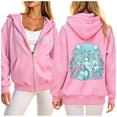 thumbnail image 3 of CAIXIA Womens Zip Up Hoodies Y2k Casual Long Sleeve Fall Winter Sweatshirts for Women Trendy Drawstring Fleece Jacket Women with Pocket Fall Fashion Outfits Clothes 2026, 3 of 8