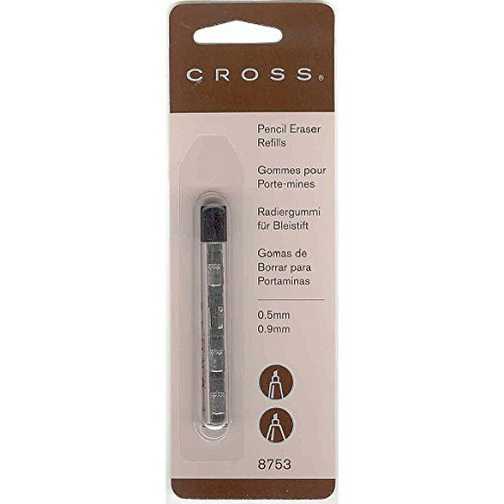 6 PK Cross Pencil Eraser Refills, Five .5mm .9mm Pencil Erasers Per