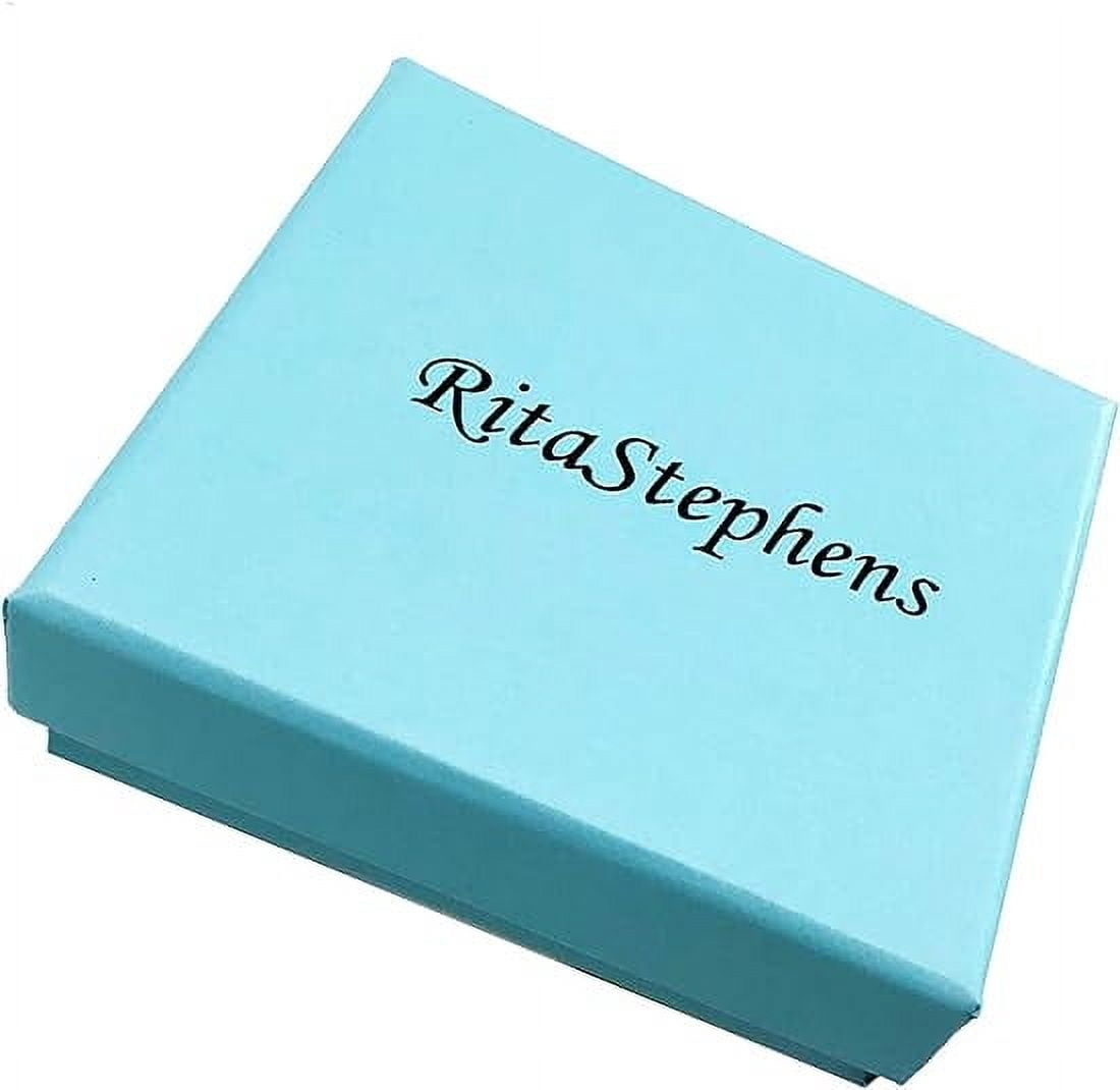 Ritastephens 925 Sterling Silver Star Stud Earrings with Clear Cubic Zirconia for Cartilage Piercings