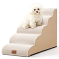 thumbnail image 1 of PetSafe Curved Dog Stairs – Foam Ramp for Small Pets, Non-Slip Ladder for Bed & Sofa with Waterproof Cover, 1 of 5