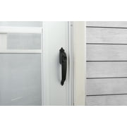 Wright Products Steel Colonial Tie Down Push Button Door Latch for Screen and Storm Doors, Black