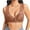 Coffee, variant on Padded Sports Bra Ladies' Sexy Comfortable Soft Solid Color Front Opening Underwear Plus Size Bra Gathered Gathered Accessory Breast Daily Bra
