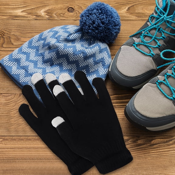 BESTYASH 2 Pairs Hand Warmer Gloves Rechargeable Touchscreen Compatible Grey for Women Winter Use