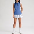 thumbnail image 7 of Womens Sleeveless Golf Shirt Quarter Zip Polo Top With Collared Neck For Sports Casual Wear Summer Golf And Activewear Outfits, 7 of 7