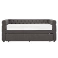 thumbnail image 3 of Weston Home Kenswick Tufted Upholstered Twin Daybed with Trundle, Dark Gray, 3 of 8