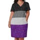 thumbnail image 2 of Vestido de mujer con bolsillo suelto y fondo de bandera del orgullo asxual con purpurina falsa falda para mujer, 2 of 6