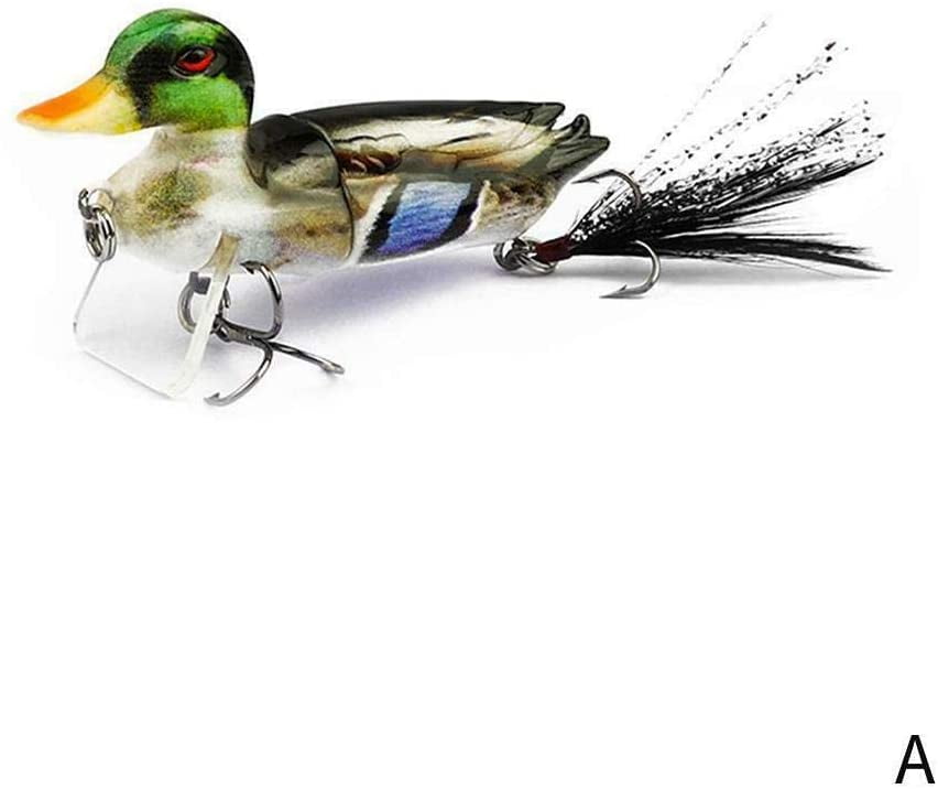 3D Suicide Floating Duck Bass Muskie Pike Fishing Lure Bait X5Y2