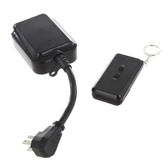 Indoor/Outdoor Lighting Wireless Operated Power Outlet with Remote Control