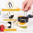 thumbnail image 4 of Ageoie Stainless Egg Rings with Handle, Fried Egg Mold, Pancake Mold for Breakfast Omelette Sandwich, 1 Pack, Black, 4 of 8