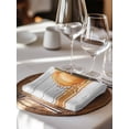 thumbnail image 6 of Orange Pumpkin Cloth Napkins Set of 8 Reusable Dinner Napkins, Thanksgiving Fall Maple Leaves Stripe Cocktail Napkin Washable Table Napkins for Wedding/Holiday Party/Baby Shower 20"x20", 6 of 7