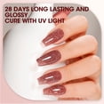 thumbnail image 3 of Gellen Glitter Gel Nail Polish, 18ml Pale Red Gel Polish No Wipe Soak off Long Lasting Glossy UV Gel for Salon Manicure Nail Art, Gifts for Women Girls, 3 of 8