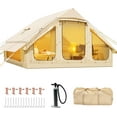 thumbnail image 5 of Inflatable Camping Tent with Pump, 10ft x7ft Glamping Family Tent All Season Outdoor Blow Up Tent for 6 Person, Easy to Setup, 5 of 11
