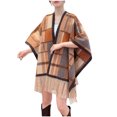 thumbnail image 2 of Karight Women's Shawl Wrap Poncho Cape Cardigan Sweater Open Front for Fall Winter Spring, 2 of 6