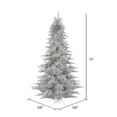 thumbnail image 2 of Vickerman 120" Plastic Fir Unlit Artificial Christmas Tree in Silver Tinsel, 2 of 2
