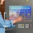 thumbnail image 6 of Taicans Colored Magnetic Acrylic Calendar for Fridge,12"x16" Clear Fridge Calendar Dry Erase Magnetic Planning Boards Set Includes 6 Colorful Highlight Markers C, 6 of 8