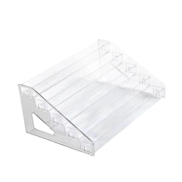 Estante de exhibición de esmaltes de uñas de acrílico, versátil, transparente, para mostrador, organizador de escritorio de brillo de labios, soporte 5 capas