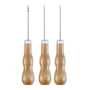 BOOYOU Wooden Handle Shoes Repairing Awl Leather Shoe Sewing Cobbler Tool DIY Craft
