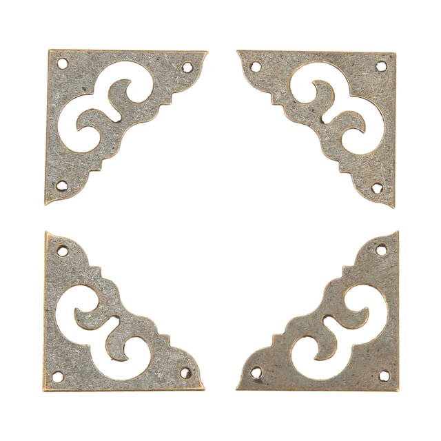 24 Uds Protector De Esquina 3cm Estilo Chino Latón Retro Elegancia Exquisita Protección De Bordes De Muebles