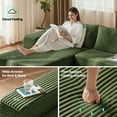 thumbnail image 3 of Linsy Home 106" Oversized Modular Sectional Couches For Living Room, L-Shaped Cloud Sofa Couch With Corduroy Fabric, Comfy Boneless Couch With Deep Seat, No Assembly Required, Green, 3 of 9