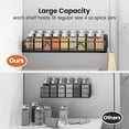 thumbnail image 3 of 16.9 Inch Wide Large Capacity Magnetic Spice Rack for Refrigerator, 4 Pack Metal Fridge Shelf, Black, 3 of 6
