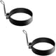 thumbnail image 1 of 2 piezas de molde para hornear de acero inoxidable, forma de huevo frito, anillos para panqueques, herramienta de cocina antiadherente, con asas plegables para hacer hamburguesas, pan y, 1 of 7