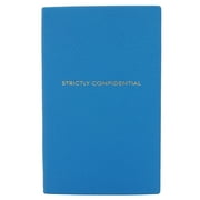 Smythson Strictly Confidential Cross-grain Leather Notebook In Azure