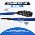 thumbnail image 6 of DocksLocks 10ft Weatherproof Coiled Cable Combination Lock for Bikes, Kayaks, Paddleboards, Marine Grade Steel, Anti-Theft Vinyl Coated Cable 1.35 lbs, 6 of 12